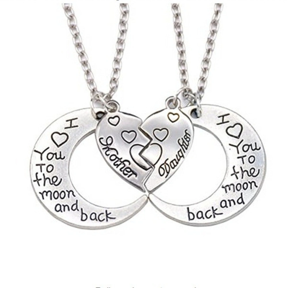 Necklace Casual Decorative Lightweight I Love You to the Moon And Back Mom Daughter Choker for Club