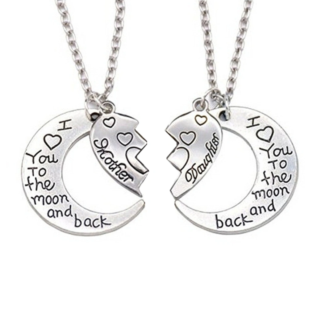 Necklace Casual Decorative Lightweight I Love You to the Moon And Back Mom Daughter Choker for Club