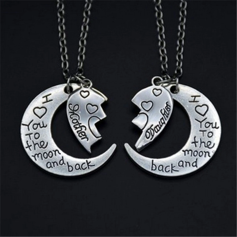 Necklace Casual Decorative Lightweight I Love You to the Moon And Back Mom Daughter Choker for Club