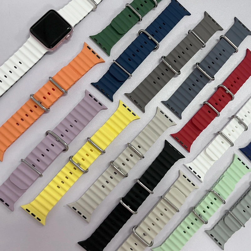 Marine Silicone 41mm 45mm 49mmultra Watch Strap