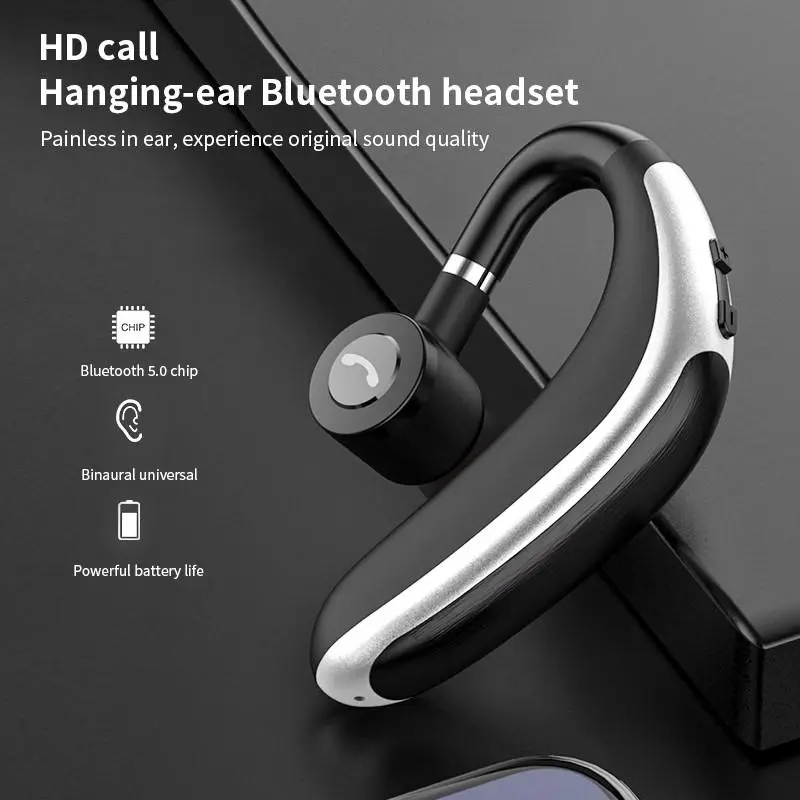 Wireless Bluetooth Earphones Stereo Headset 220mAh Single Handsfree with Microphone Business Bluetooth Headphones For Driving