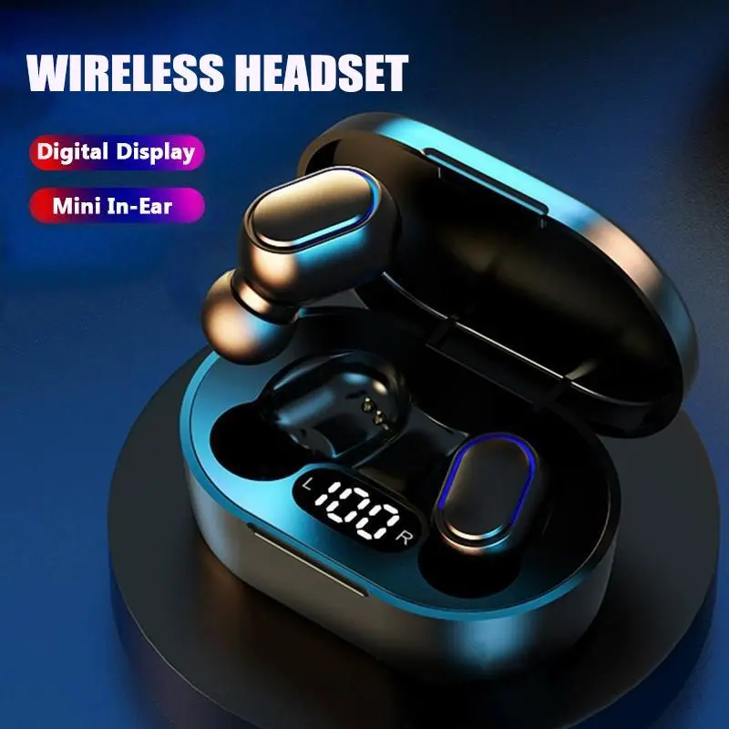 TWS Mini Bluetooth Earbuds Stereo Sound Wireless Earphones IPX5 Waterproof Sport Headset LED Display With Power Bank