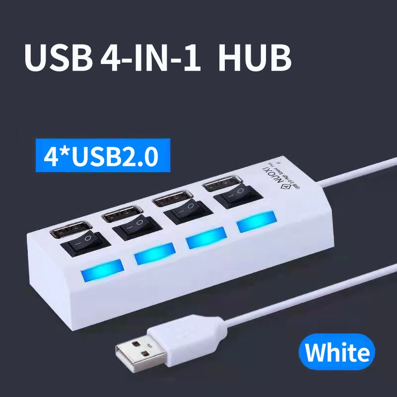 USB Hub 2.0 Multi USB Port 4/7 Ports Hub USB High Speed Hab With On/off Switch USB Splitter