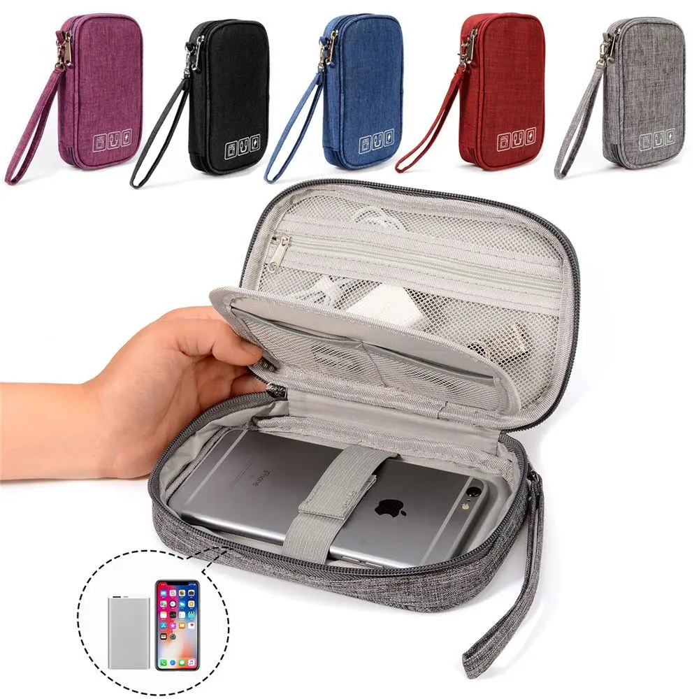 Travel Gadget Organizer Bag Portable Digital Cable Bag Electronics Accessories Storage Case Pouch for Earphone USB Cable Hard Disk Flash Drive Charger