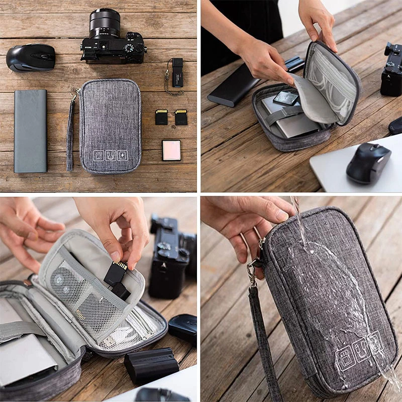 Travel Gadget Organizer Bag Portable Digital Cable Bag Electronics Accessories Storage Case Pouch for Earphone USB Cable Hard Disk Flash Drive Charger
