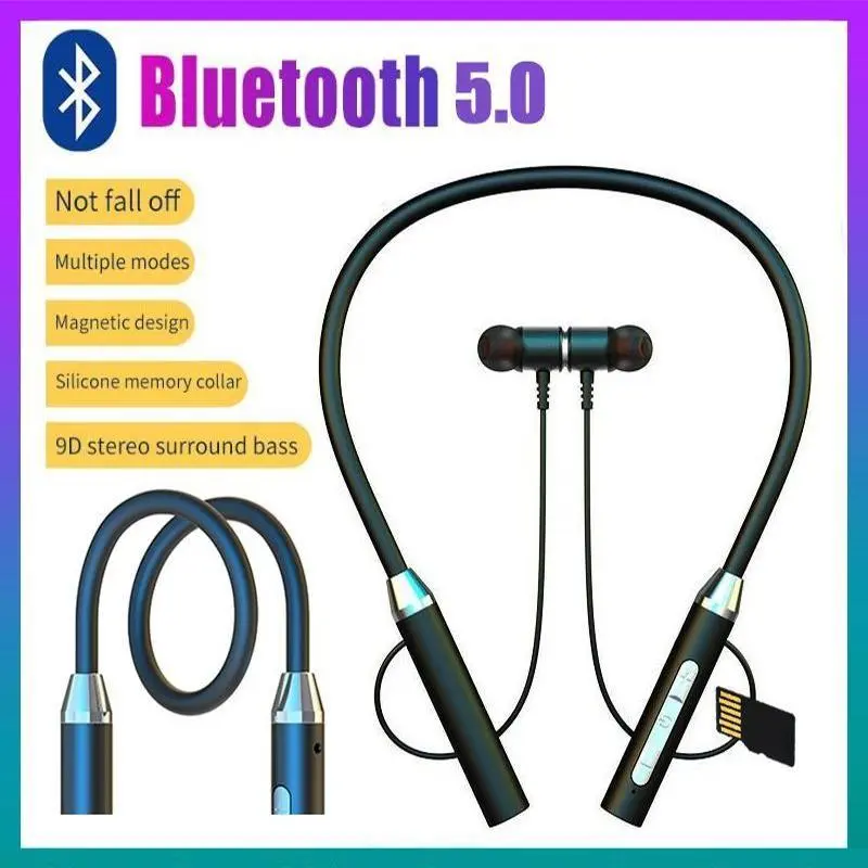 YD08-2 Wireless Headset TWS Music Earphones Bluetooth 5.0 Headphones Sports Earphones Support TF Card Waterproof Earbuds For IOS Android