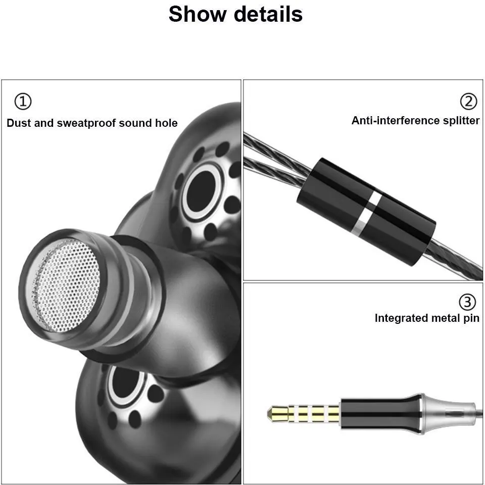 VAORLO Dual Driver Earphone with Mic
