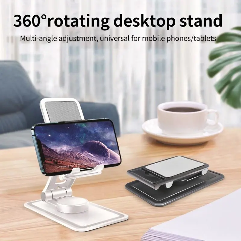 360 Degree Rotating Holder Tablet Mobile Phone Holder Foldable Extend Support Multifunction Desktop Holder Stand For Phone Tablet