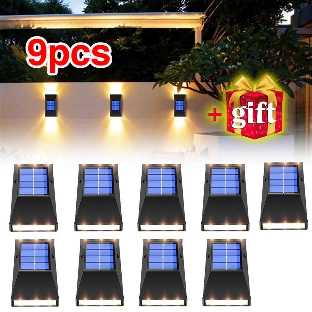 9 Piece Solar Lights Outdoor Garden Wall Lights+1 Gift