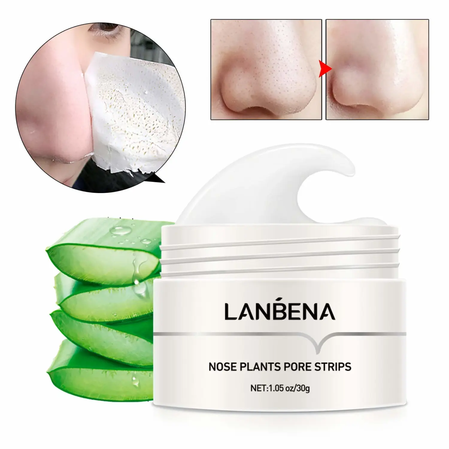 1 Pcs aloe blackhead remover mask for blackheads impurities