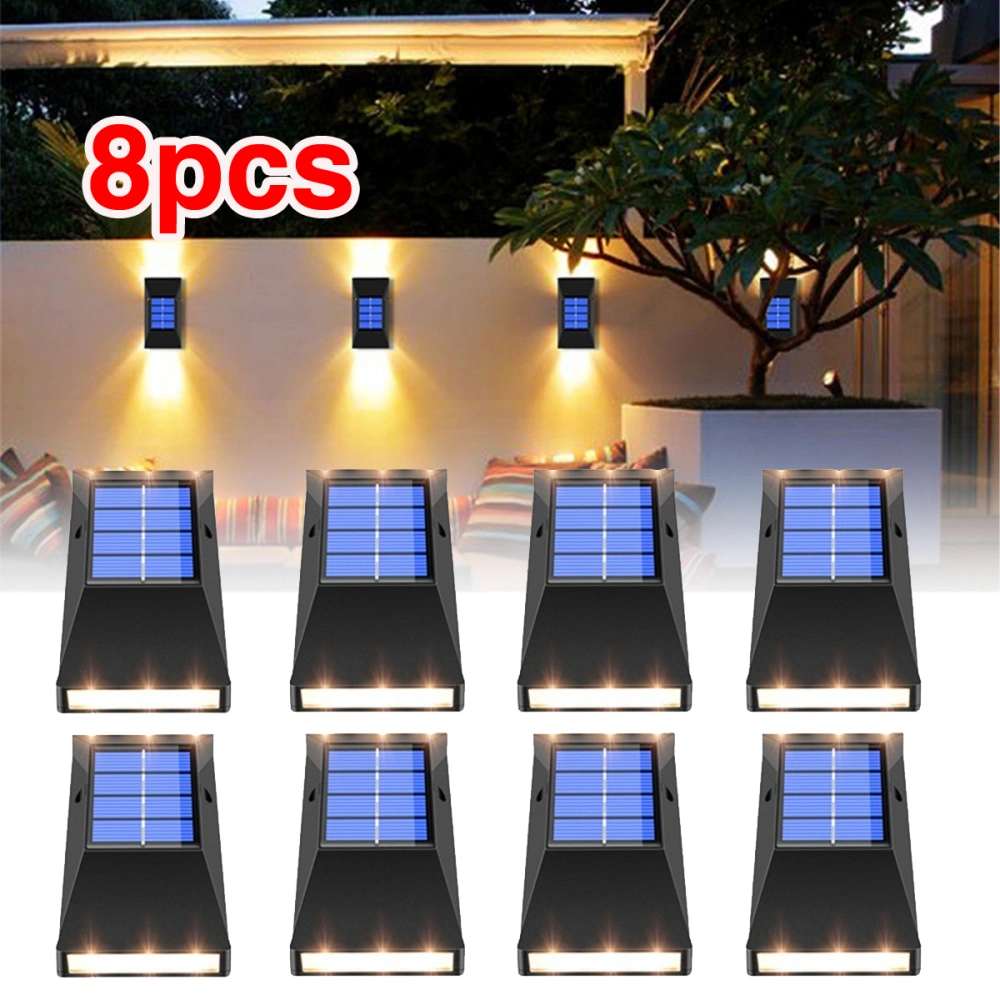 8 Piece Solar Lights Outdoor Garden Wall Lights