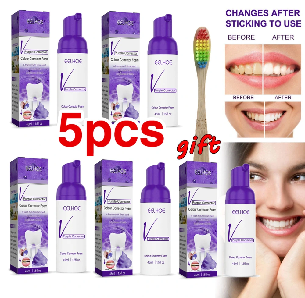 5Pcs Oral Care Toothpaste Shampoo, Tooth Whitening