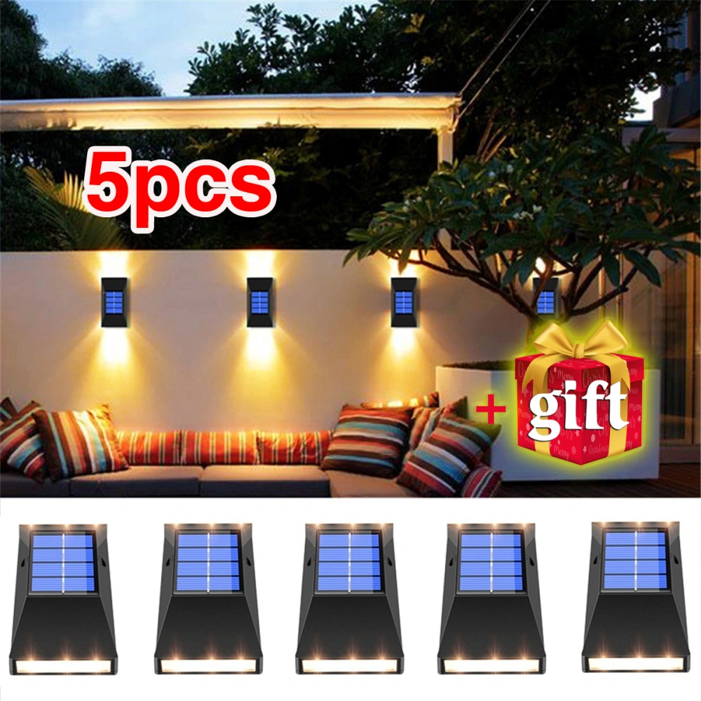 5 Piece Solar Lights Outdoor Garden Wall Lights+1 Gift