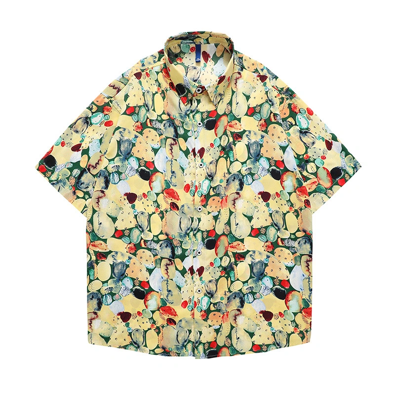 Japanese Shirt Hawaiian Stretch Short Sleeve