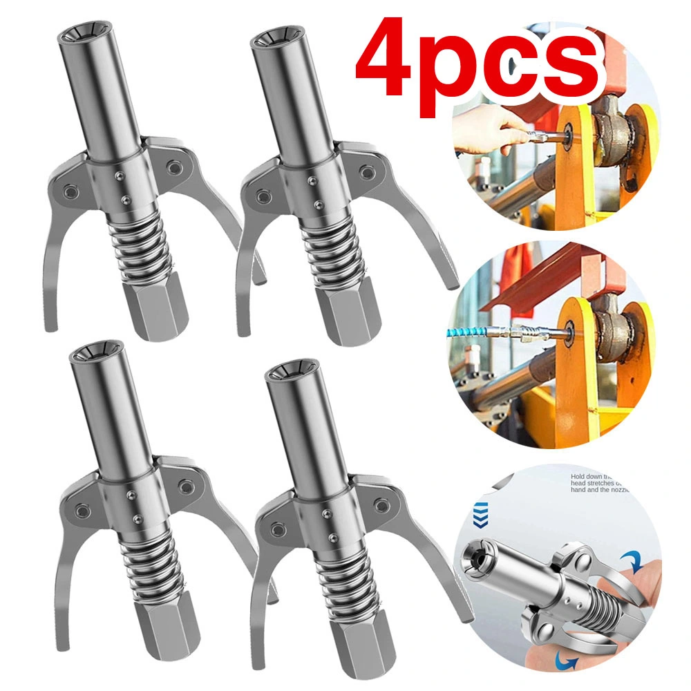 4Pcs Injection Stainless Steel Grease Coupler