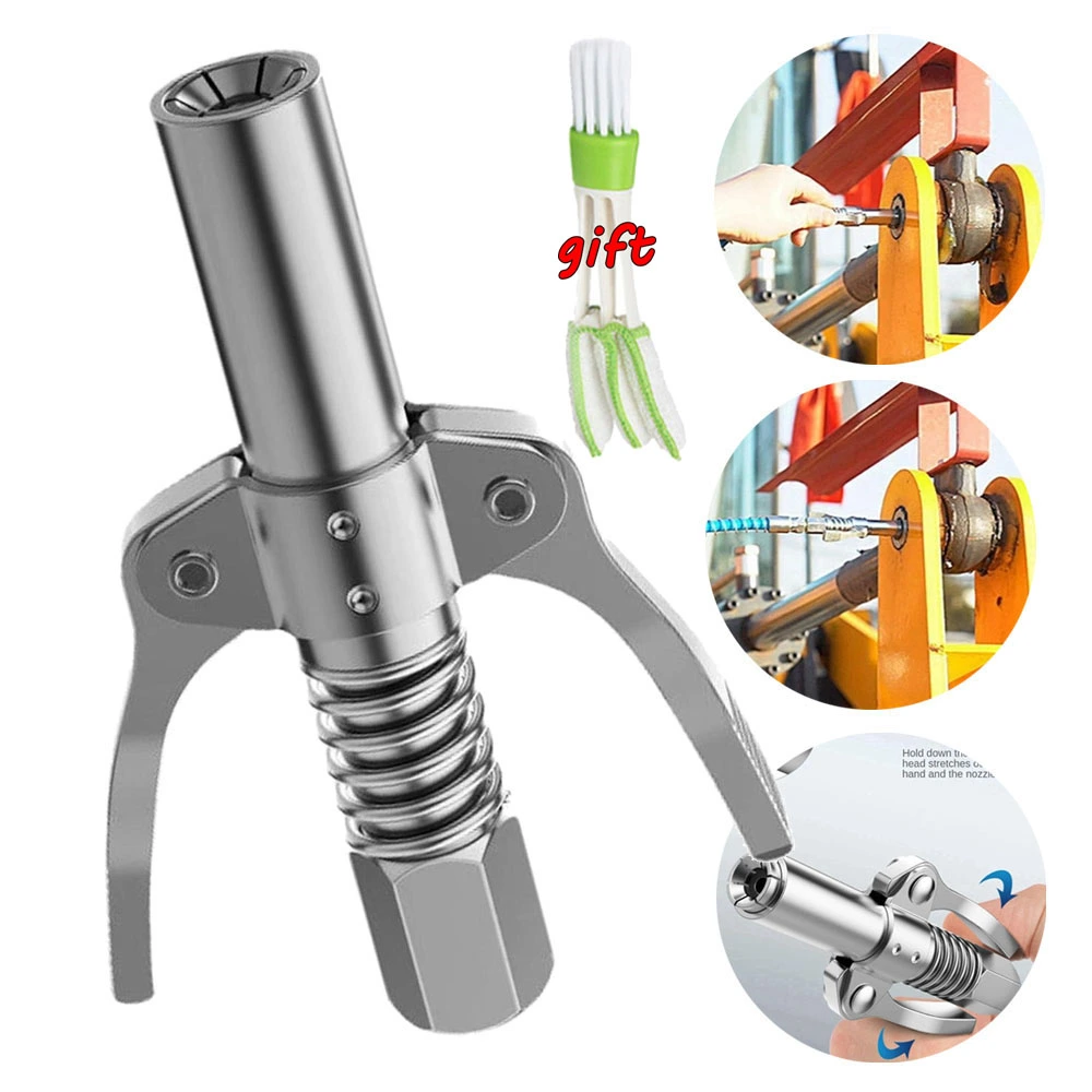 Handle Injection Steel Grease Coupler+Cleaning Brush