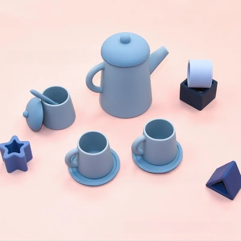 New Children's Simulation Tea Set Play House Toys Edible Silicon