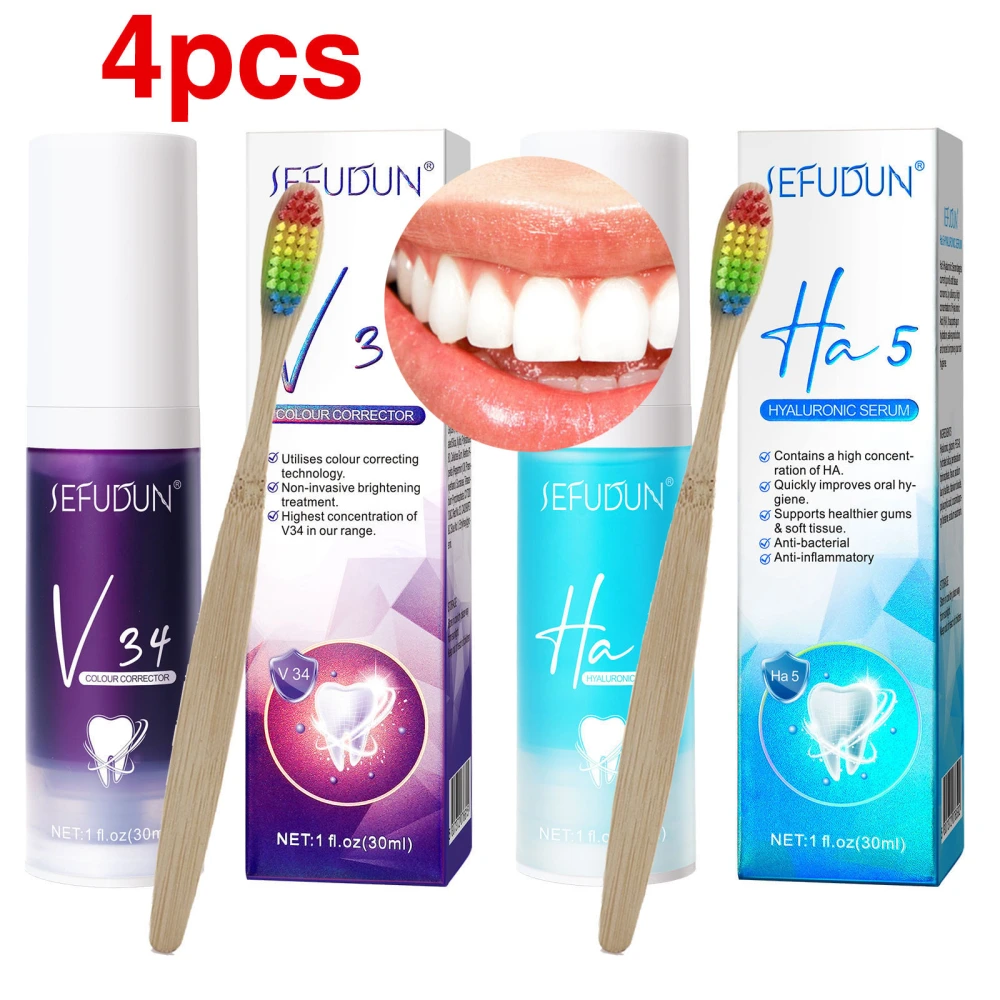 4Pcs Teeth Whitening Mousse,Toothpaste for Teeth Whitening