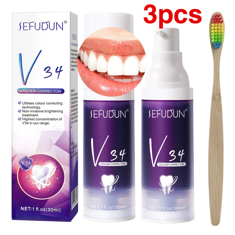 3Pcs Toothpaste-Removes Surface Stains Improves Oral Hygiene