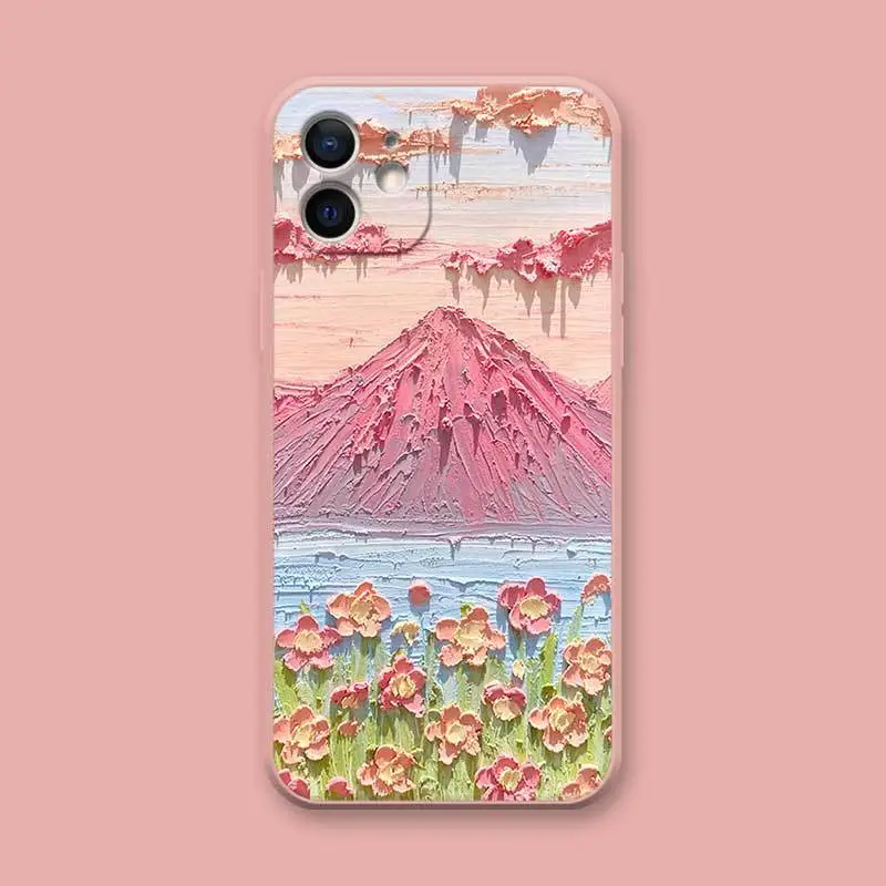 Fashion Simple Oil Painting Phone Case Protective Cover