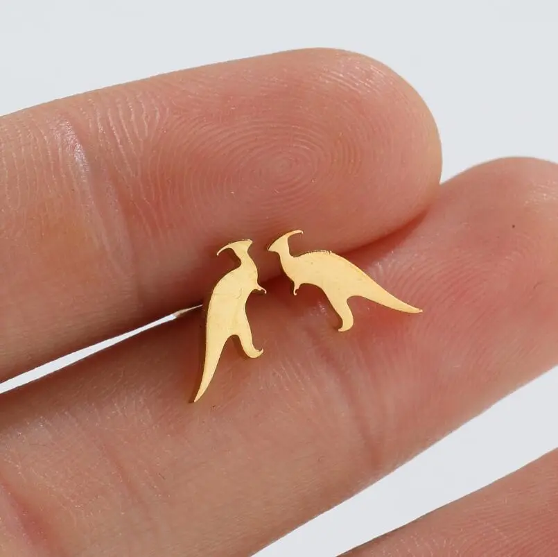 Women's Mini Animal Stainless Steel Dinosaur Stud Earrings