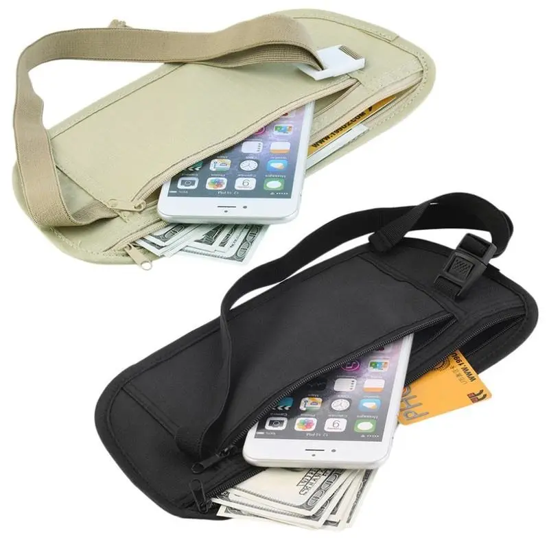 Waterproof Fanny Pack Waist Bag Men Running Women Bag Belt Zipper Money Pouch Bag Travel Mobile Phon