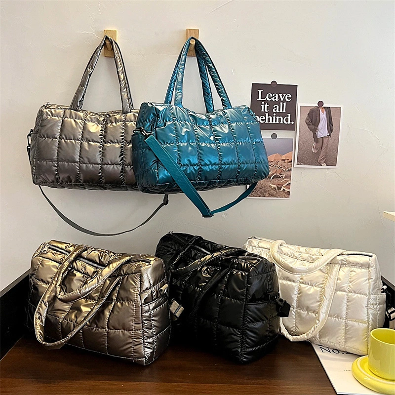 Winter Warm Space Women's Shoulder Bag Nylon Quilted High Capacity Female Crossbody Bags for Women Satchel Handbags