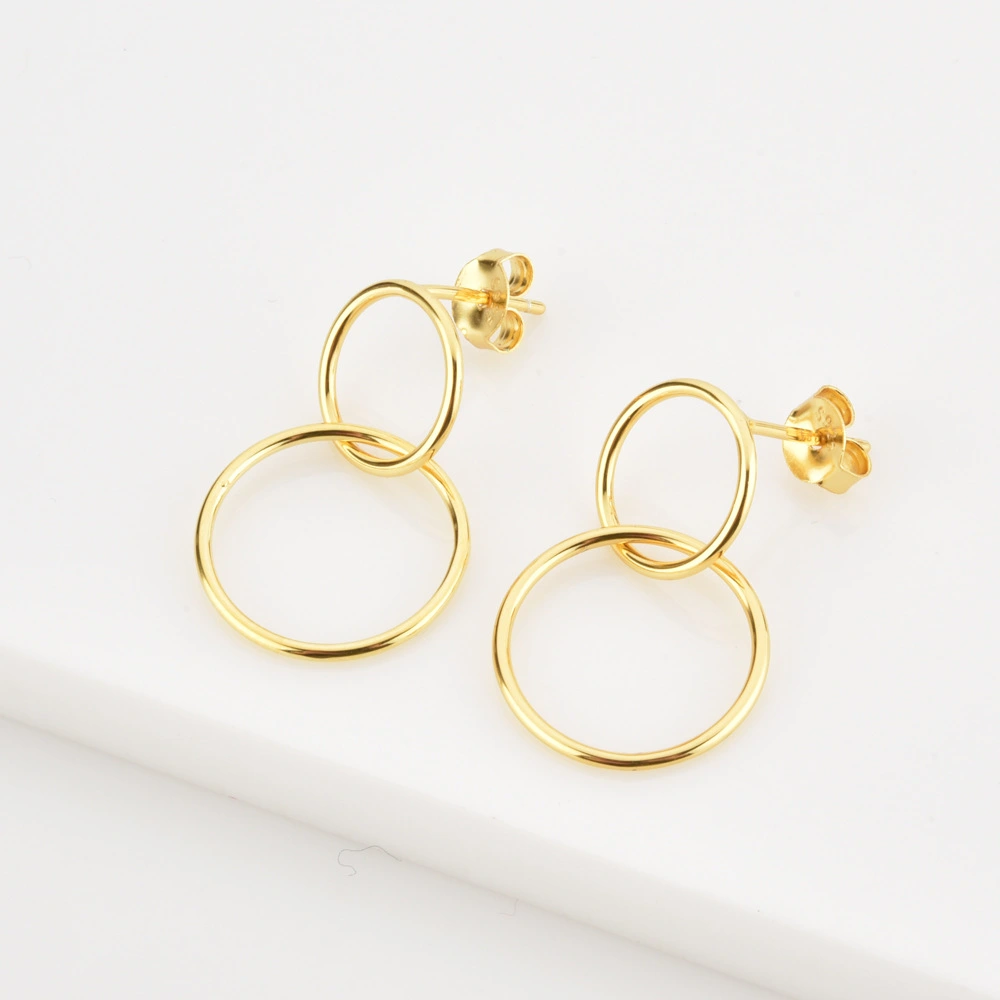 Fashion Hoop Earrings Long Ring Buckle Earrings