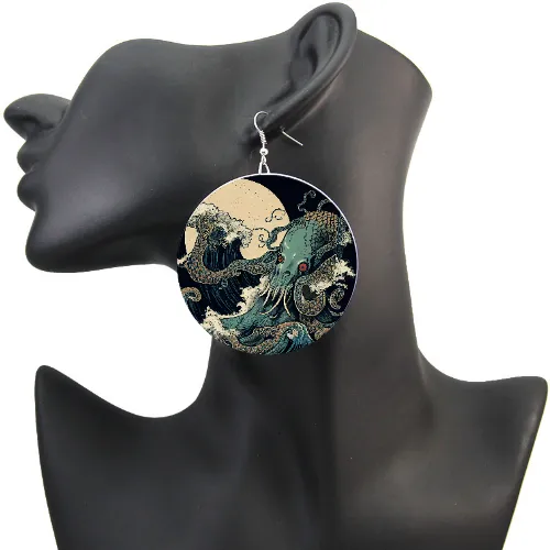 Abyssal Dreams wood earrings