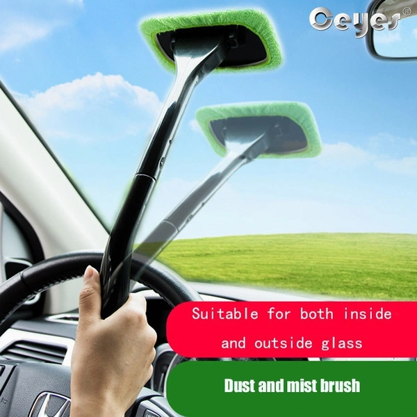 Ceyes Car Window Cleaner Brush Kit Windshield Wiper Microfiber Brush Auto Cleaning Wash Tool With Long Handle Car Accessories 3 Colors