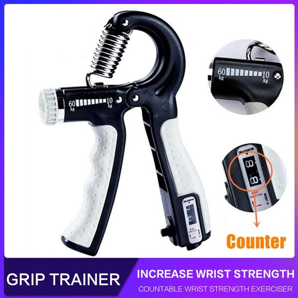 Hand Grip Trainer Gripper Strengthener Adjustable Gym Wrist Strength Exerciser