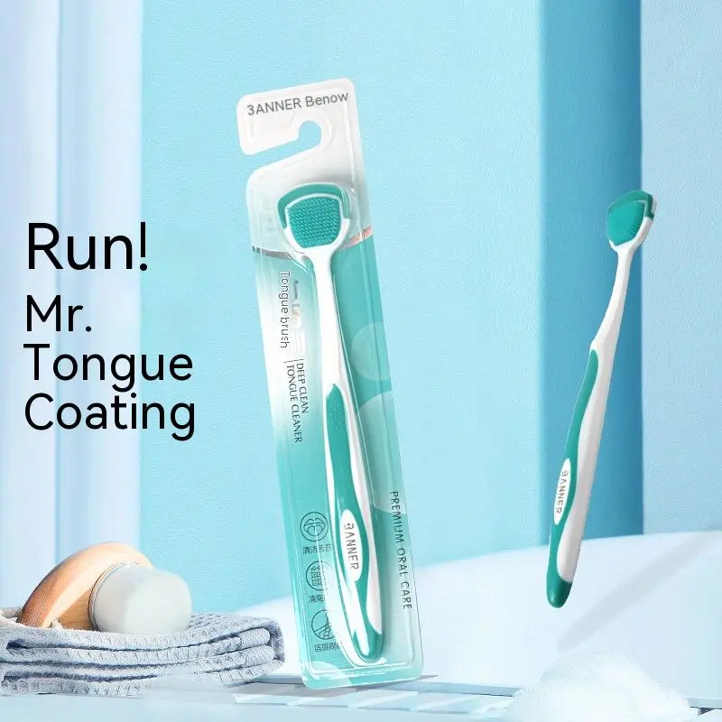 Fashion Portable Tongue Coating Cleaning Brush