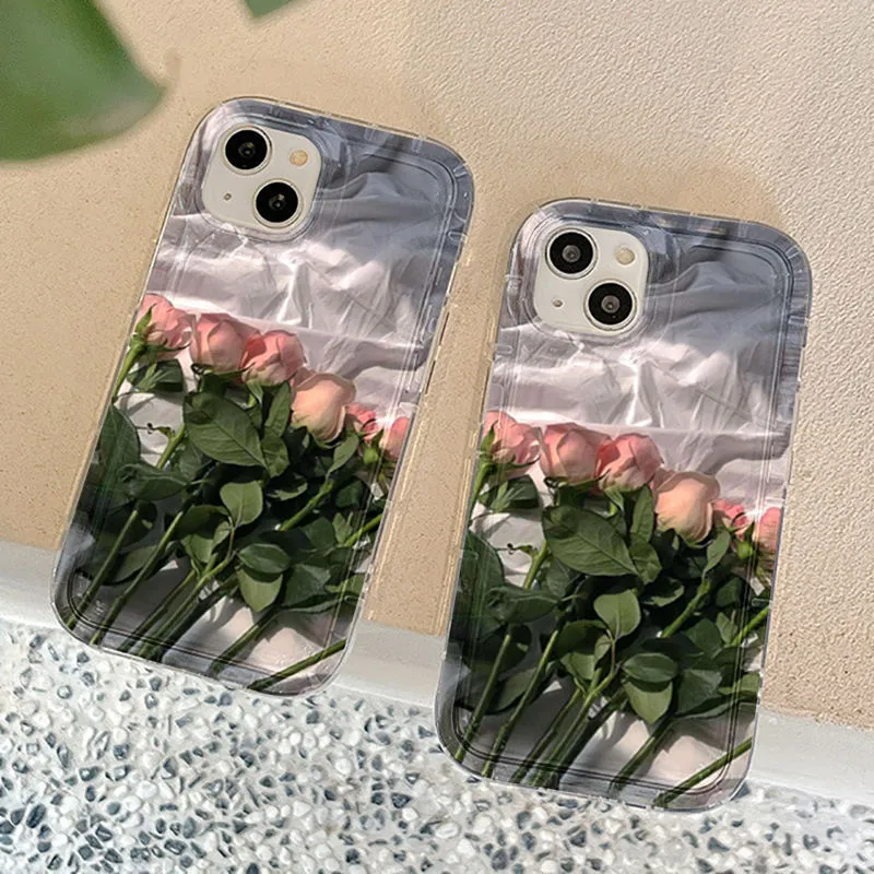 Rose Flower Space Phone Case Protective Cover