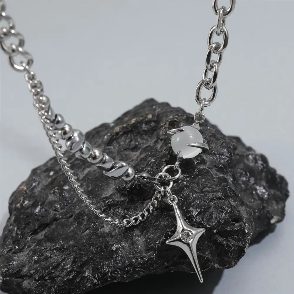 Women's Titanium Steel Star Eye Necklace