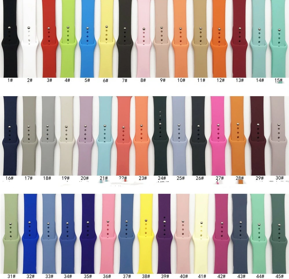 Sports Strap New IWatchSE Monochromatic Silicone Wristband