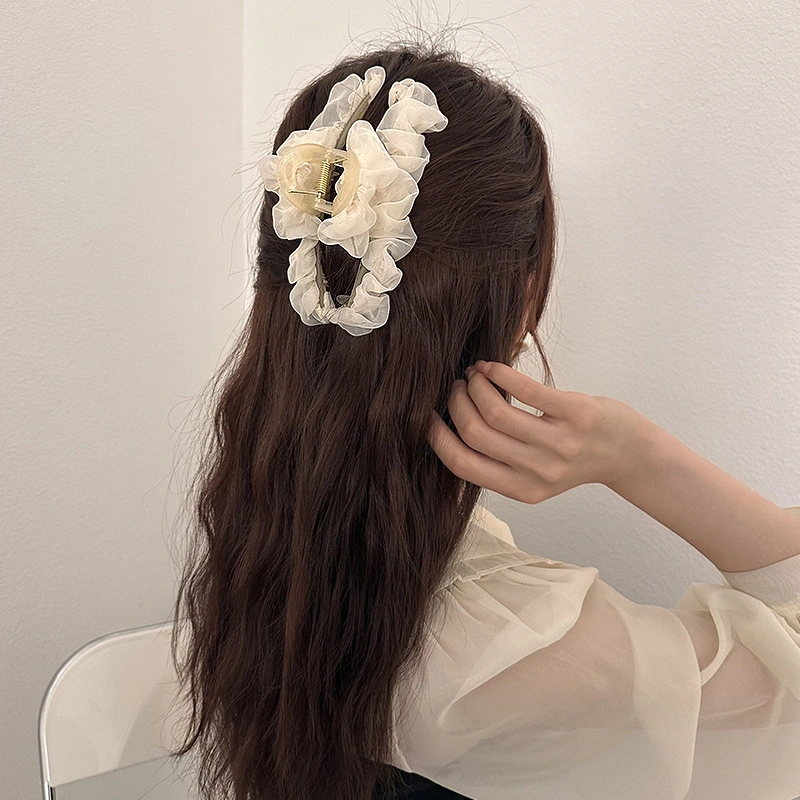 Fashion Mesh Pleated Clip Hairware