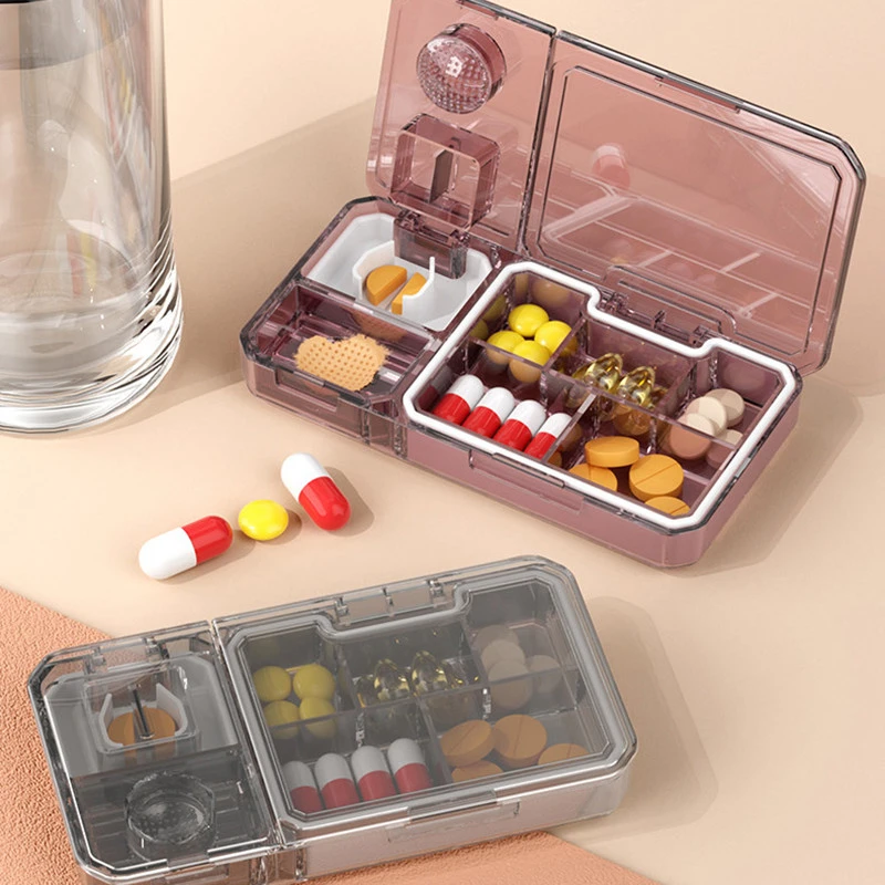 Portable Mini Multi-function Medicine Box Medicine Cutting