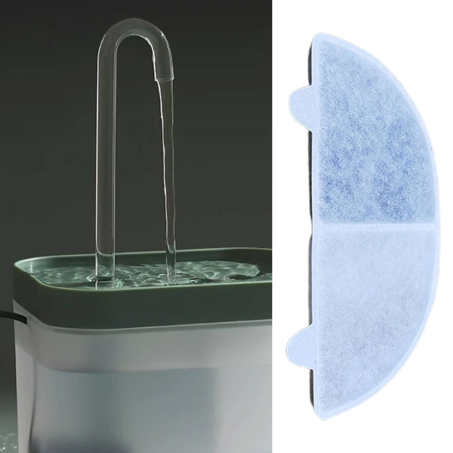 Water Fountain Filter Multifunctional Natural Ingredients Lightweight High Adsorption Capacity Easy to Install Remove Odor Non-woven Fabric Cat Water Fountain Filter Pet Supply