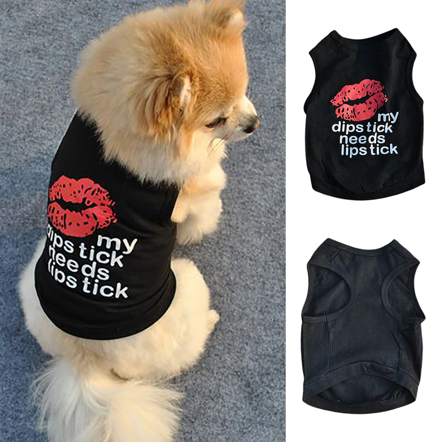 Pet Dog Shirt Comfortable Breathable Printed Dog Vest Shirt Pet Clothes Puppy Costume