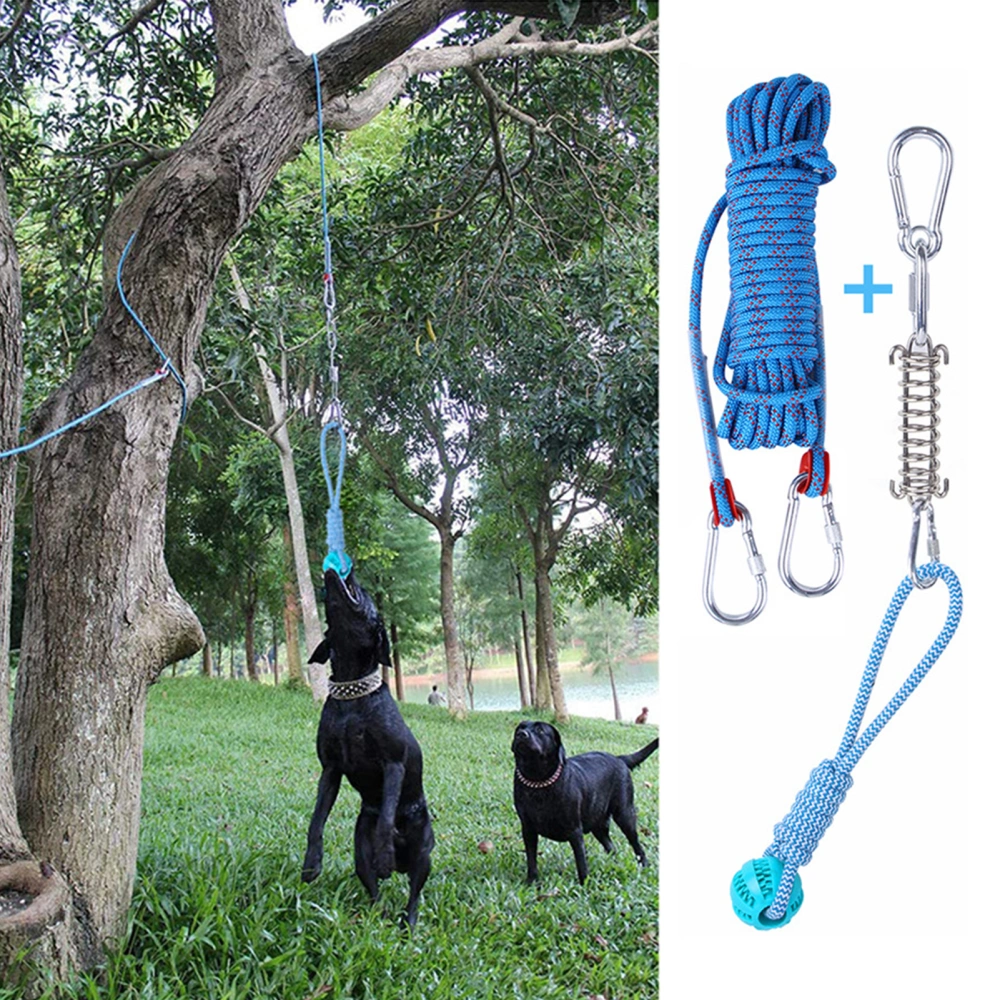 1Set Spring Cotton Rope Bite Resistant Relieve Boredom Lightweight Dogs Spring Pole Toys for Teddy 