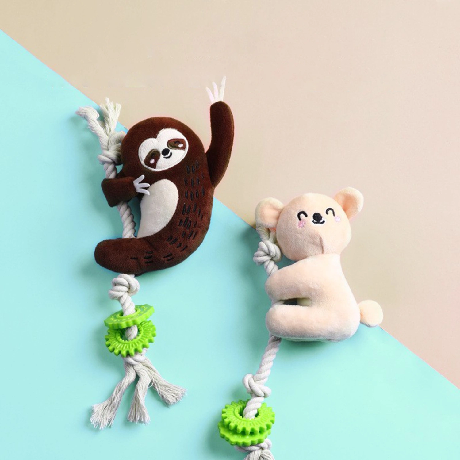 Dog Chew Toy Bite Resistant Relieve Boredom Sloth Shape Party Gifts Dog Squeaky Plush Sound Toy for Entertainment