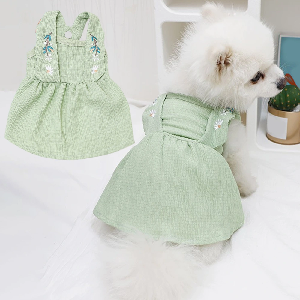 Pet Skirt Press Button Spiral Pattern Shoulder Strap Summer Kitty Clothes Dog Outfits for Photograph 