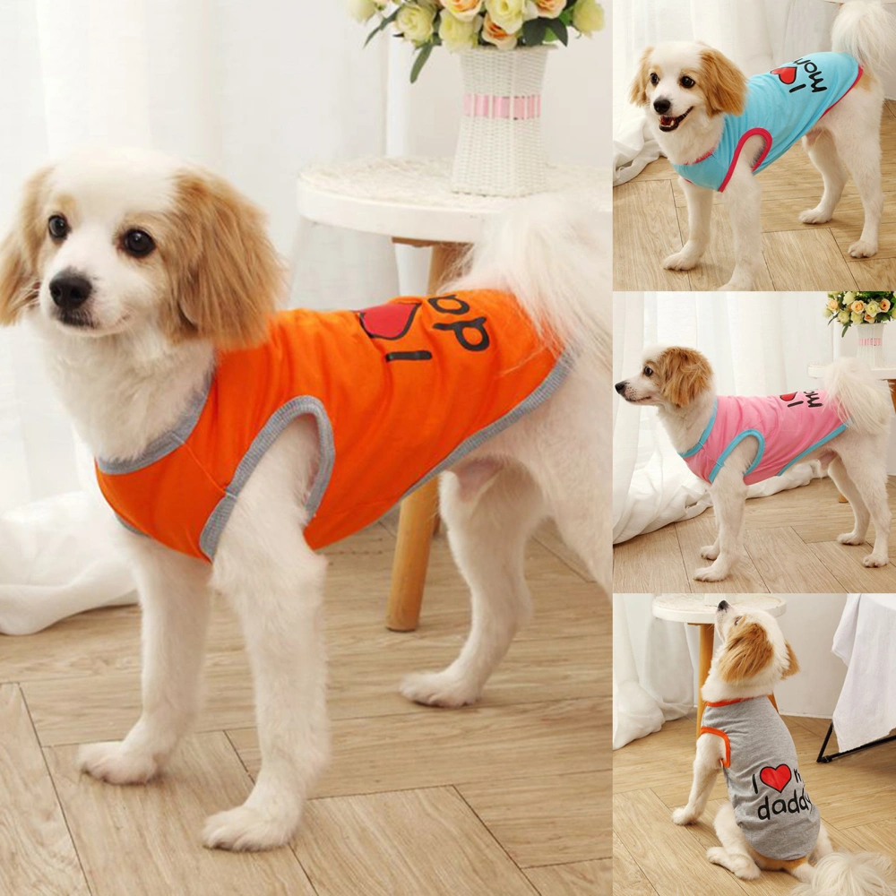 Pet Shirt Cartoon Printing Round Collar Delicate Hemming Two-Leg Adorable Dress-up Cool Dog Pajamas Small Thin Puppy Outfit for Summer