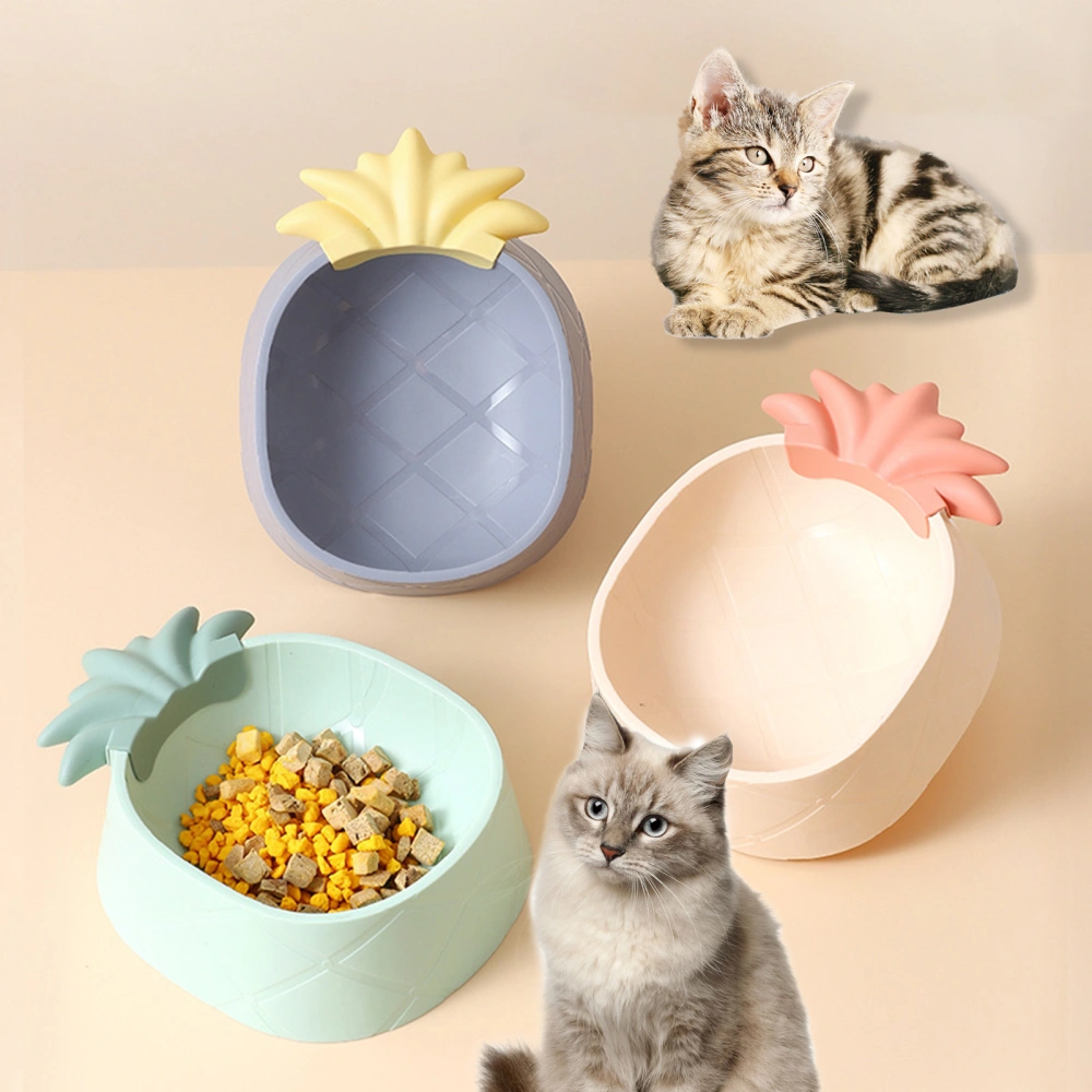 Pet Bowl Non-Slip Pineapple Shape Easy to Clean Cat Dog Feeding Bowls Supplies for Home Use 