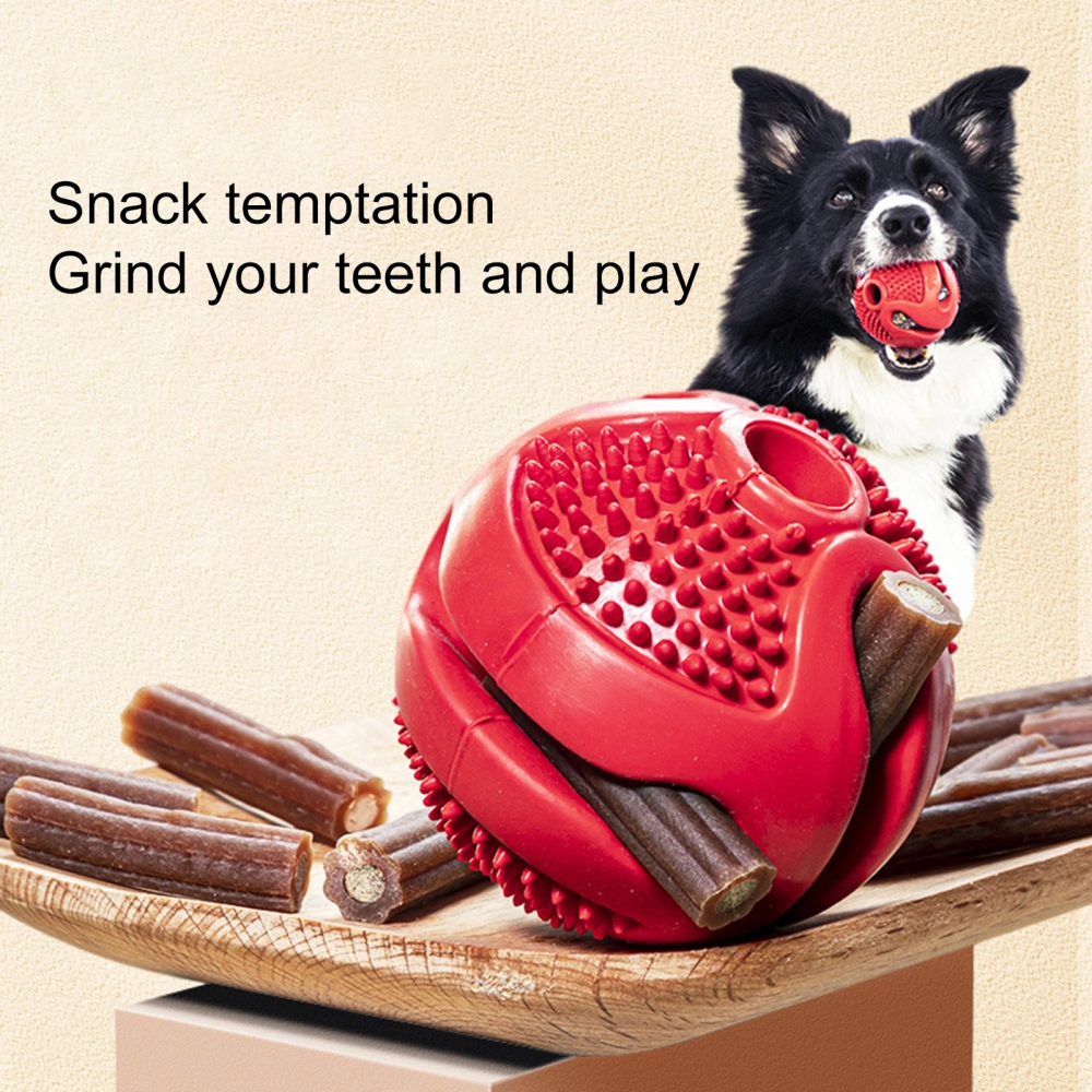 Pet Chew Toy Groove Design Wear Resistant No Odor Pet Dog Toys Extra-tough Rubber Molar Ball Pet Supplies 