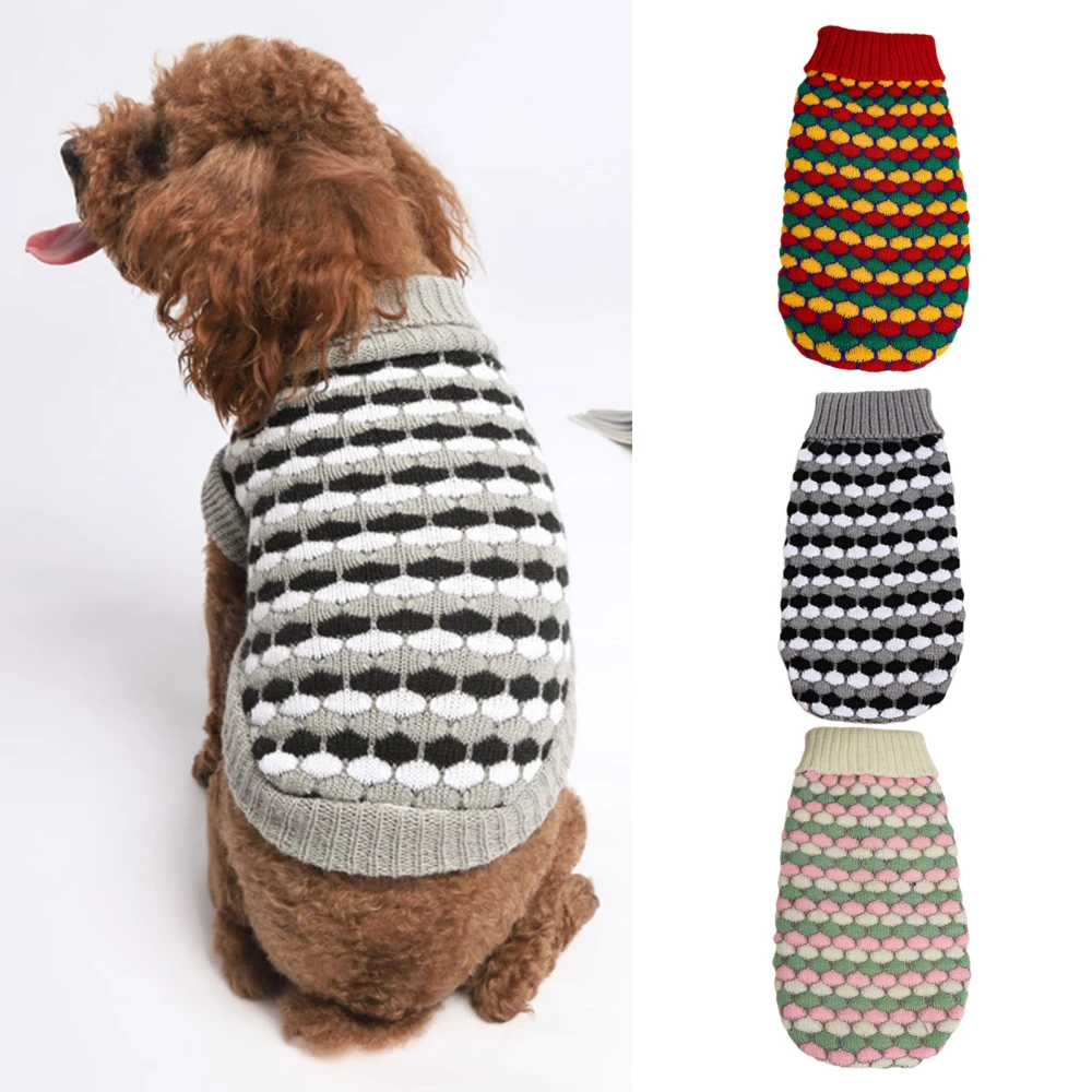 Pet Sweater Adorable Two-Leg Decorating Round Collar Comfortable Keep Warm Refreshing Pet Dogs Cats T-shirt Clothes for Outdoor