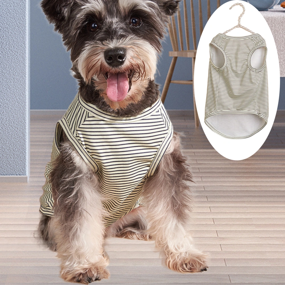 Pet Clothing Stripe Printing Soft Texture Close-fitting Adorable Two-Leg Dress-up Breathable Dog Pajamas Small Thin Puppy Outfit for Summer