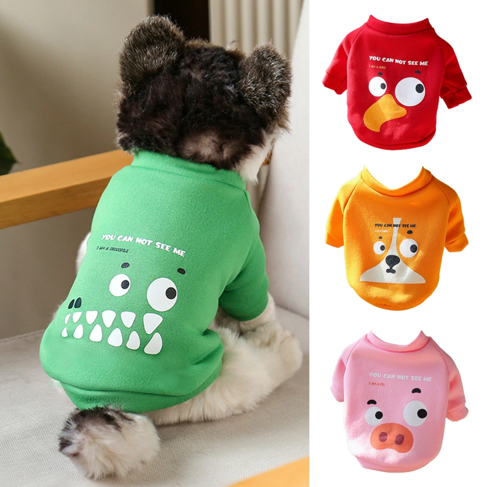 Pets Clothes Anti-Deformed Comfortable Two-legged Skin-touch Universal Dress Up Polyester Cute Pattern Pet Shirt for Autumn