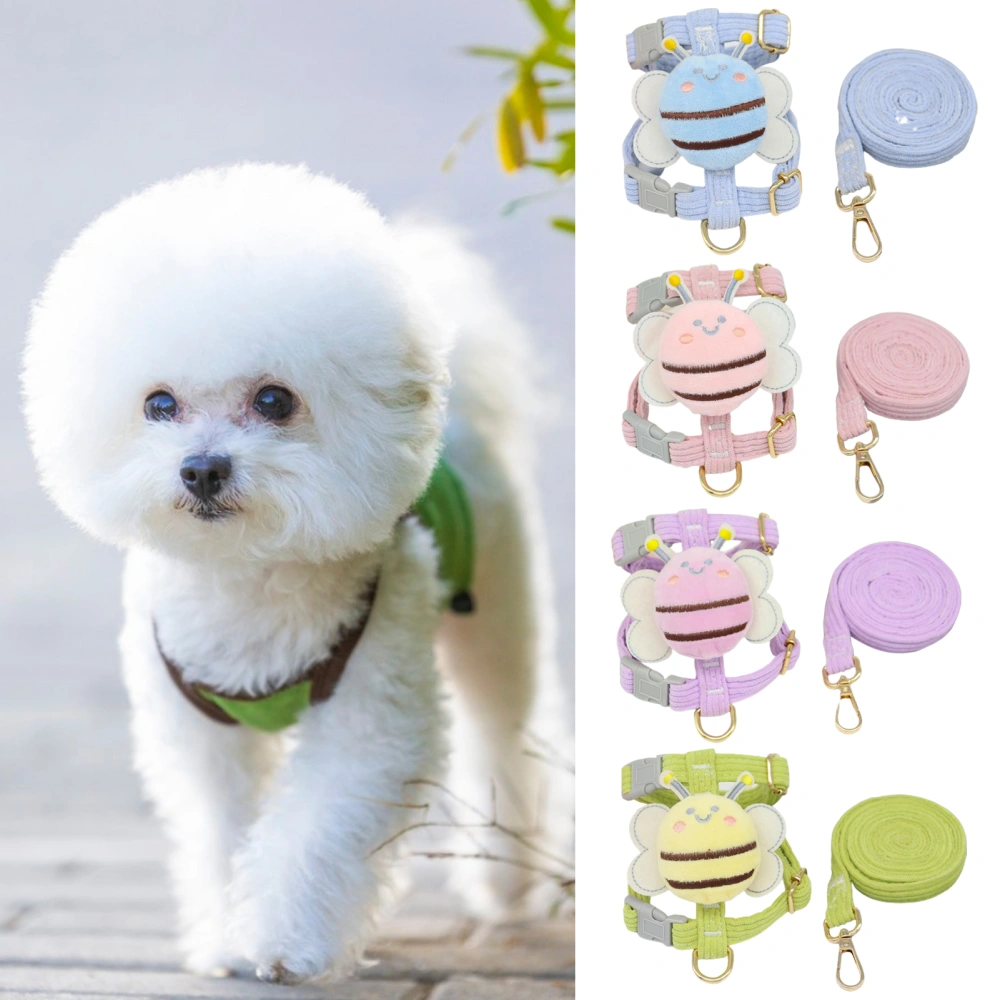 1 Set Pet Harness Adjustable Vivid Color Breathable Quick Release 360-Degree Rotating Buckle Dog Training Puppy Escape-proof Traction Rope Comfort Pet Vest Set Pet Supplies