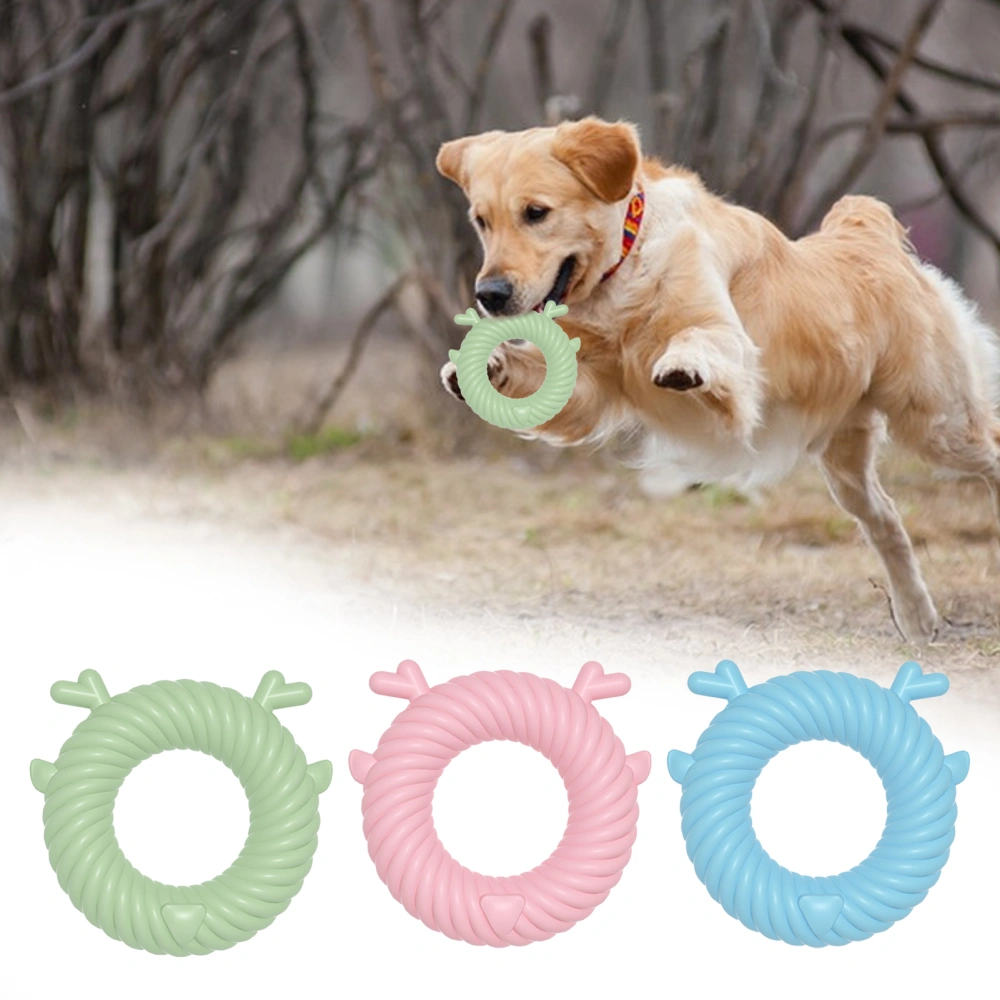 Dog Chew Toy Bite Resistant Scratch-resistant Wear-resistant Scentless Creative Stress Relief Exercise Jaw Cartoon Ring Shape Grinding Toy for Entertainment